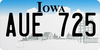 IA license plate AUE725