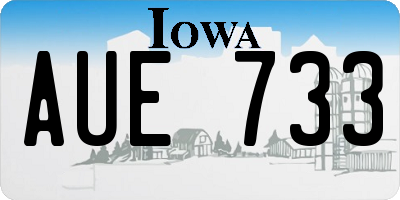 IA license plate AUE733