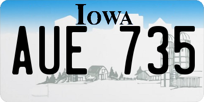IA license plate AUE735