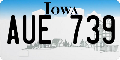 IA license plate AUE739