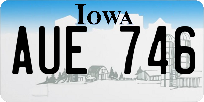 IA license plate AUE746