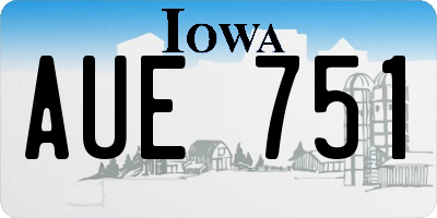 IA license plate AUE751