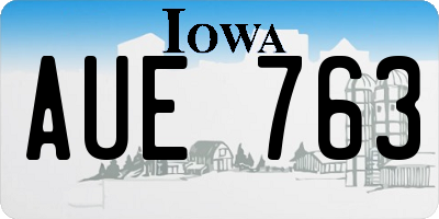 IA license plate AUE763