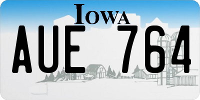 IA license plate AUE764
