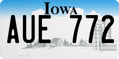 IA license plate AUE772