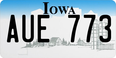 IA license plate AUE773