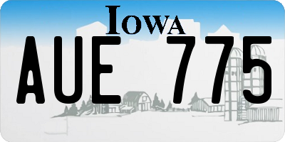 IA license plate AUE775