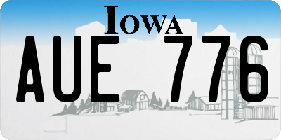IA license plate AUE776