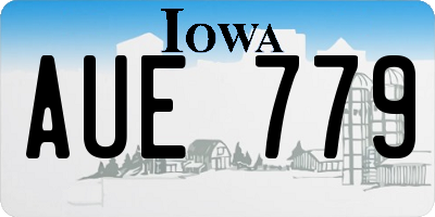 IA license plate AUE779