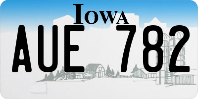 IA license plate AUE782