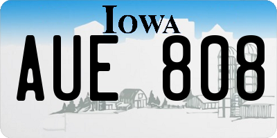 IA license plate AUE808