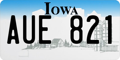 IA license plate AUE821