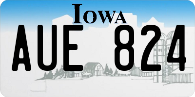 IA license plate AUE824