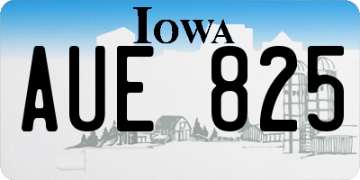 IA license plate AUE825