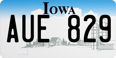 IA license plate AUE829