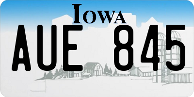 IA license plate AUE845