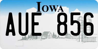 IA license plate AUE856