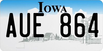 IA license plate AUE864