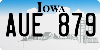 IA license plate AUE879