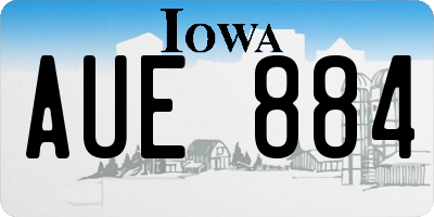 IA license plate AUE884