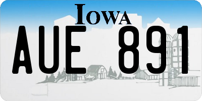 IA license plate AUE891