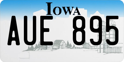 IA license plate AUE895