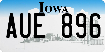 IA license plate AUE896