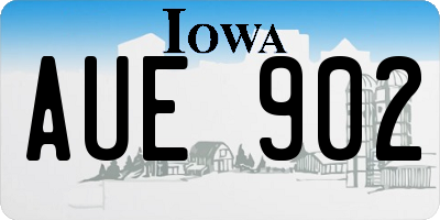 IA license plate AUE902