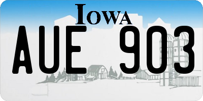 IA license plate AUE903