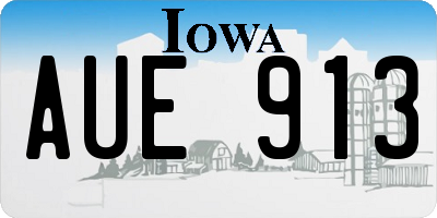 IA license plate AUE913