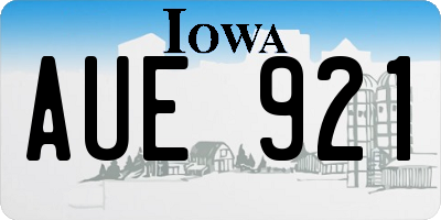 IA license plate AUE921
