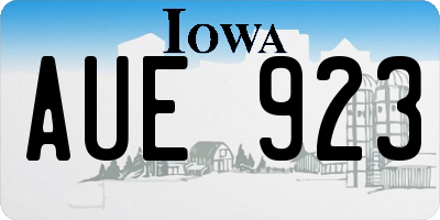 IA license plate AUE923