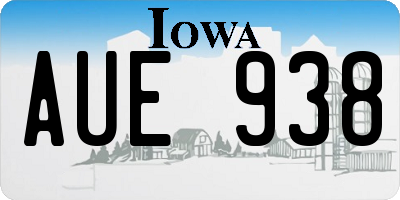 IA license plate AUE938