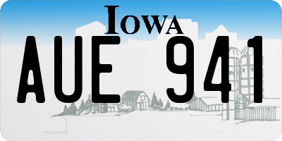 IA license plate AUE941