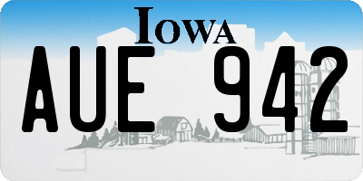 IA license plate AUE942