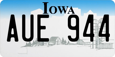 IA license plate AUE944