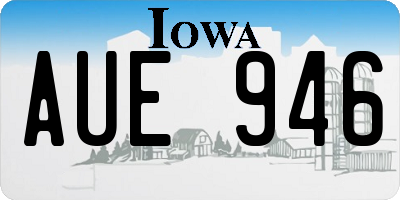 IA license plate AUE946