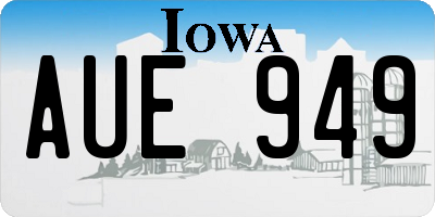 IA license plate AUE949