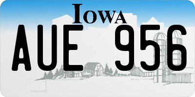 IA license plate AUE956