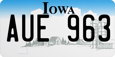 IA license plate AUE963