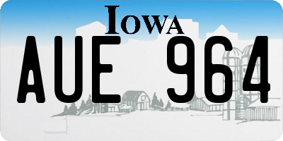 IA license plate AUE964