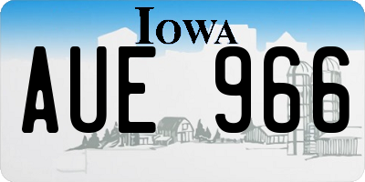 IA license plate AUE966
