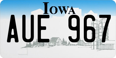 IA license plate AUE967