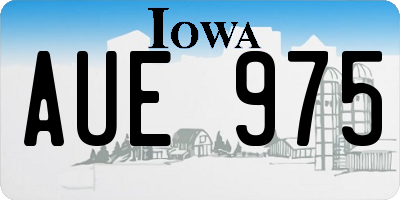 IA license plate AUE975