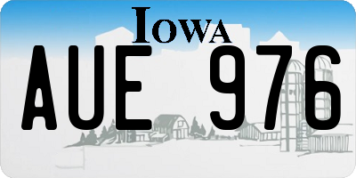 IA license plate AUE976