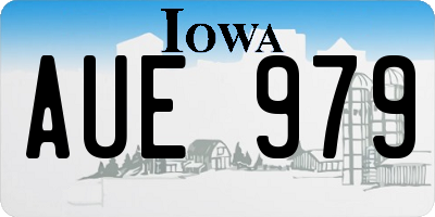 IA license plate AUE979