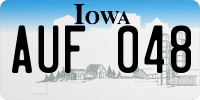 IA license plate AUF048
