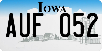 IA license plate AUF052