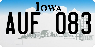 IA license plate AUF083