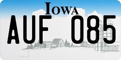 IA license plate AUF085